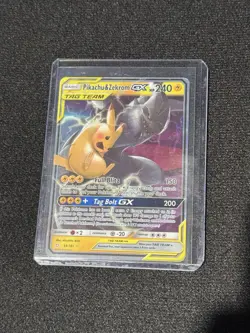 Pokemon Pikachu & Zekrom GX Ultra Rare Holo Sm-Team Up 33/181 240 HP TAG TEAM - Image 1