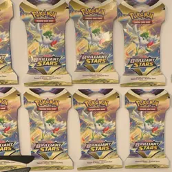 Pokemon Sword & Shield Brilliant Stars Booster 20Pack Lot 10 Cards Each pack - Image 3