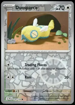 Dunsparce 120/159 Reverse Holo Common Pokemon Journey Together 2025 - Image 1