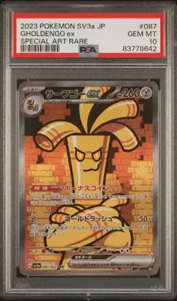 PSA 10 GEM MINT 2023 POKEMON JPN SV3A GHOLDENGO EX 087/062 RAGING SURF SAR 😎🔥 - Image 1
