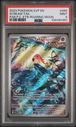 Scream Tail Promo PSA 9 Paradox Rift Pokemon Center Exclusive Stamped SV065 - Image 1
