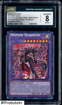 2022 Yu-Gi-Oh! MP22-EN141 1st Edition Despian Quaeritis Misaligned Stamp CGC 8 - Image 1
