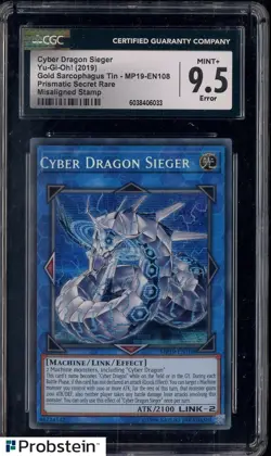 2019 Yu-Gi-Oh! Prismatic Secret Cyber Dragon Sieger Misaligned Stamp CGC 9.5 - Image 1