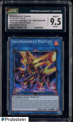 2019 Yu-Gi-Oh! MP19 Prismatic Salamangreat Heatleo Misaligned Stamp CGC 9.5 - Image 1