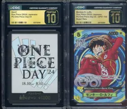 Luffy OP07-109 SR/Don Card Set Promo Premium ONE PIECE DAY '24 CGC 10 PRISTINE - Image 1