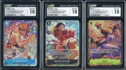 One Piece Luffy Ace Sabo P-075/074/073 One Piece Best Selection Vol 3 CGC 10 (3) - Image 1