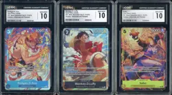 One Piece Luffy Ace Sabo P-075/074/073 One Piece Best Selection Vol 3 CGC 10 (3) - Image 1