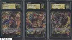 2024-25 One Piece JPN Premium Leader BCG Fest Luffy Ace Sabo CGC 10 PRISTINE (3) - Image 1