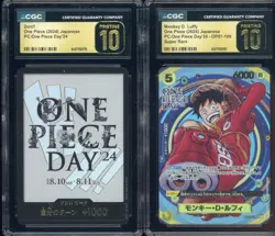 Luffy OP07-109 SR/Don Card Set Promo Premium ONE PIECE DAY '24 CGC 10 PRISTINE - Image 1