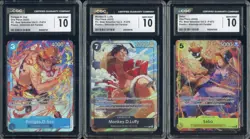 One Piece Luffy Ace Sabo P-075/074/073 One Piece Best Selection Vol 3 CGC 10 (3) - Image 1