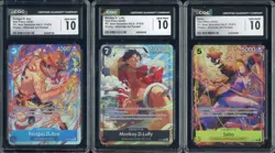 One Piece Luffy Ace Sabo P-075/074/073 One Piece Best Selection Vol 3 CGC 10 (3) - Image 1
