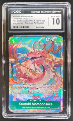 2025 ONE PIECE KOUZUKI MOMONOSUKE ALT ART OP10-028 CGC 10 TL3 - Image 1