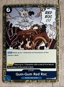 One Piece Card Game - Gum-Gum Red Roc OP04-056 Kingdoms of Intrigue English - Image 1