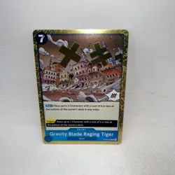Gravity Blade Raging Tiger OP06-058 Rare Wings of the Captain One Piece Foil NM - Image 1