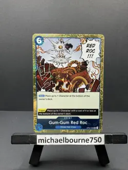 Gum-Gum Red Roc (Jolly Roger Foil) OP04-056 One Piece Premium Booster NM - Image 1