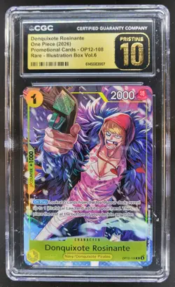 2026 ONE PIECE DONQUIXOTE ROSINANTE RARE PROMO OP12-108 CGC 10 PRISTINE TL3 - Image 1