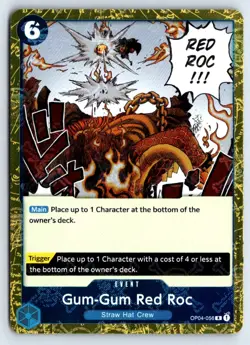 Gum-Gum Red Roc (Jolly Roger Foil) OP04-056 One Piece Premium Booster -The Best- - Image 1