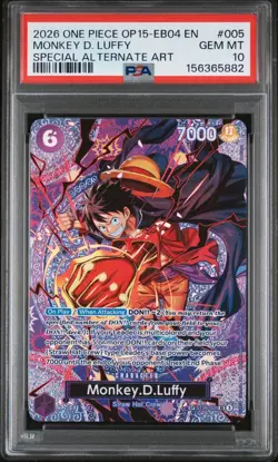 2026 One Piece Adventure on Kami's Island Monkey.D.Luffy Alt Art ST26-005 PSA 10 - Image 1