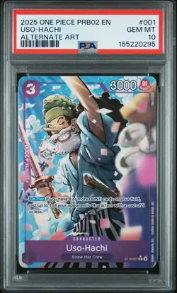 PSA GEM MT 10 - Uso-Hachi 001 One Piece Prb02-Premium Booster -One Piece Card Th - Image 1