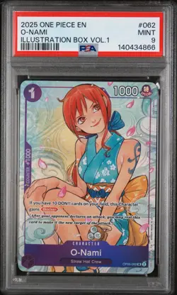 2025 O-Nami Illustration Box Vol.1 OP05-062 Foil PSA 9 One Piece - Image 1