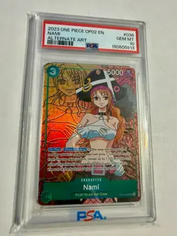 2023 Nami Alt Art One Piece CCG OP02-036 PSA 10 - Image 1