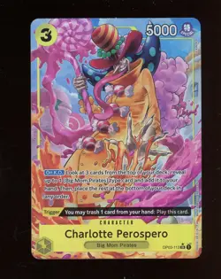 One Piece Charlotte Perospero OP03-113 SR Alt Art Foil - Premium Booster NM ENGL - Image 1