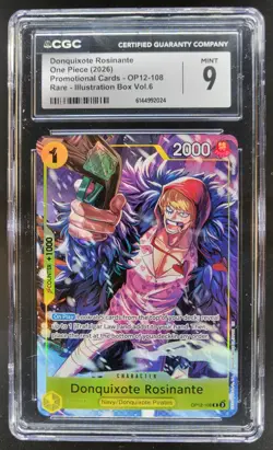 2026 ONE PIECE DONQUIXOTE ROSINANTE RARE PROMO OP12-108 CGC 9 TL3 - Image 1