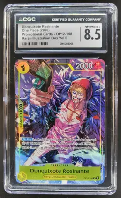 2026 ONE PIECE DONQUIXOTE ROSINANTE RARE PROMO OP12-108 CGC 8.5 TL3 - Image 1