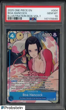 2025 One Piece EN Illustration Box Vol.1 #004 Boa Hancock PSA 10 GEM MINT - Image 1