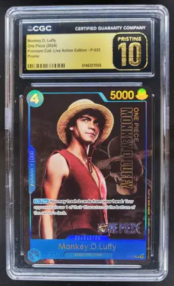2024 ONE PIECE MONKEY D. LUFFY LIVE ACTION PROMO P-055 CGC 10 PRISTINE E PT - Image 1