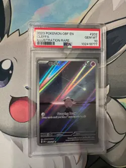 Pokemon TCG Cleffa Obsidian Flames Illustration Rare IR 202/197 PSA 10 GEM MINT - Image 1