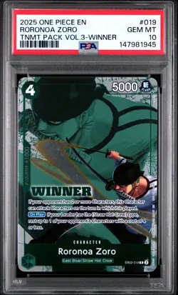 1945 Roronoa Zoro 2025 One Piece Anime 25th Collection #EB02-019 Rare PSA 10 - Image 1