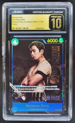 2024 ONE PIECE RORONOA ZORO PROMO LIVE ACTION P-056 CGC 10 PRISTINE E PT - Image 1