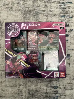 One Piece Illustration Box Vol 4 IB-04 4 Packs 2 Promos English Sealed - Image 1
