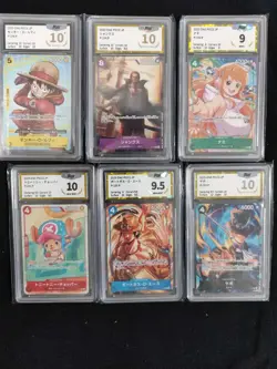 2025 One Piece TCG JPN P-106 P P-103 P Monkey D Luffy Lot*6 PGS 10 Pristine LU57 - Image 1