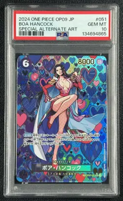 BOA HANCOCK PSA 10 2024 ONE PIECE JAPANESE #OP07-051 SPECIAL ALTERNATE ART 4865 - Image 1