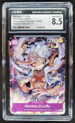 2023 ONE PIECE MONKEY D. LUFFY PROMO P-041 PIRATES PARTY CGC 8.5 TL3 - Image 1