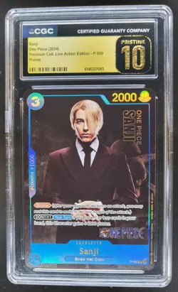 2024 ONE PIECE SANJI LIVE ACTION PROMO P-050 CGC 10 PRISTINE E PT - Image 1