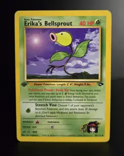 Pokemon TCG - ERIKA'S BELLSPROUT #38 - 1ST EDITION - GYM CHALLENGE 2000 - MP/LP - Image 1