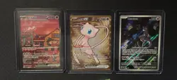 Pokemon 151 UPC - Mew 53 - Metal Mew 205 - Mewtwo 52 Promo Card Set - Image 1