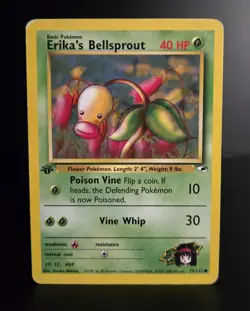 Pokemon TCG - ERIKA'S BELLSPROUT - 1ST EDITION - 75/132 - GYM HEROES 2000 -MP/LP - Image 1