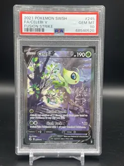 PSA 10 Celebi V Alternate Full Art Pokemon Fusion Strike 245/264 English Gem - Image 1