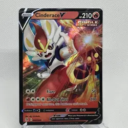 Pokemon Cinderace V 044/264 Fusion Strike Ultra Rare Holo NM - Image 1