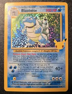 Blastoise 2/102 Celebrations: Classic Collection Holo POKEMON TCG - Image 1