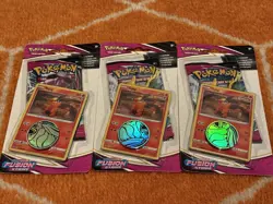 Lot of 3 Sealed Pokemon Fusion Strike Tepig Blister Packs - Sword & Shield TCG - Image 1