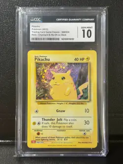 💥Pikachu 008/034 Trading Card Game Classic HOLO CGC 10 - Image 1