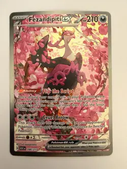 Pokemon TCG Fezandipiti EX 288/217 Special Rare NM Card Ascended Heroes SIR - Image 1