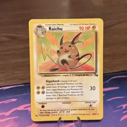 Pokemon Card - Raichu Fossil 29/62 Rare NM - Image 1