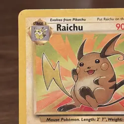 Pokemon Card - Raichu Fossil 29/62 Rare NM - Image 5