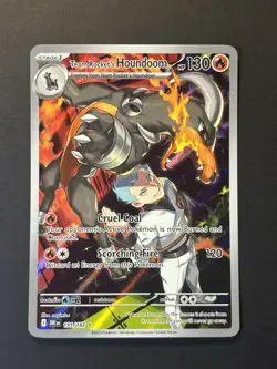 Pokemon TCG Team Rockets Houndoom Illustration Rare Card 191/182 Destined Rivals - Image 1